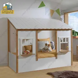 تخت خواب کودک و نوجوان کلبه BCP11 - فروشگاه سه گامه