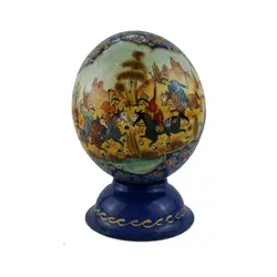 تخم شترمرغ تزیینی چوگان و ترمه