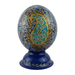 تخم شترمرغ تزئینی طرح ترمه