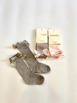 جوراب نخی لبه پاپیونی