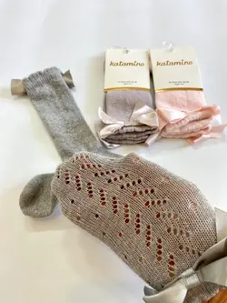 جوراب نخی لبه پاپیونی