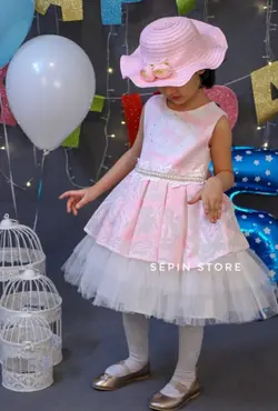 سارافون مجلسی بچگانه و کلاه سپینود