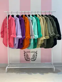 شومیز کتان رنگی