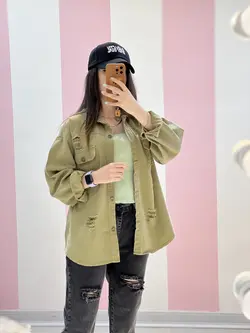 شومیز کتان رنگی