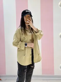 شومیز کتان رنگی