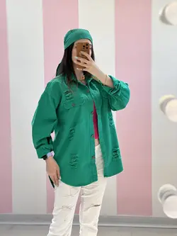 شومیز کتان رنگی