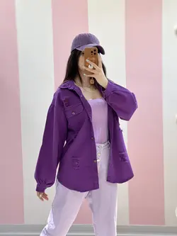 شومیز کتان رنگی