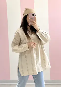 شومیز لینن یقه هفت