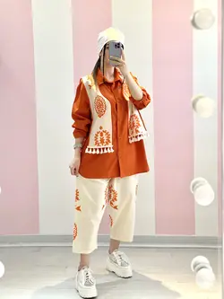 ست ۳تیکه خامه‌دوزی