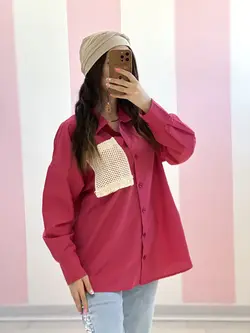 شومیز جیب مکرومه