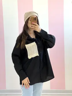 شومیز جیب مکرومه