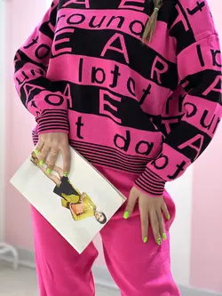 ست بافت نوشته دار