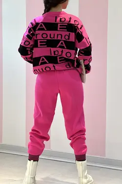 ست بافت نوشته دار