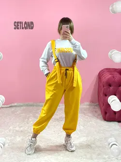 ست بلوزو شلوار ساسبندی