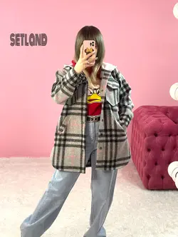 پالتو پشمی چهارخونه