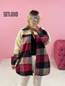 پالتو چهارخونه پشمی/تدی