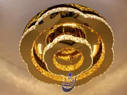 لوستر کریستالی سقفی طرح بیتا | فروشگاه شب نشان