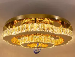 لوستر کریستالی سقفی طرح بیتا | فروشگاه شب نشان