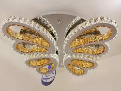 لوستر کریستالی سقفی طرح پروانه | فروشگاه شب نشان