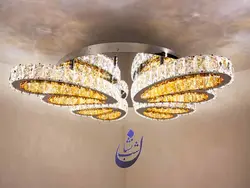 لوستر کریستالی سقفی طرح پروانه | فروشگاه شب نشان