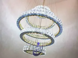 لوستر کریستالی آویز طرح اوربیتال | فروشگاه شب نشان