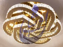 لوستر کریستالی سقفی طرح پارمیدا | فروشگاه شب نشان