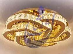 لوستر کریستالی سقفی طرح پارمیدا | فروشگاه شب نشان