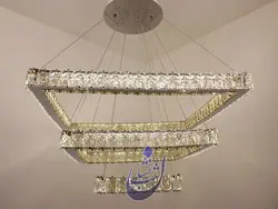 لوستر کریستالی مربعی آویز(طرح مهسان) | فروشگاه شب نشان