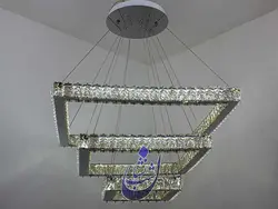 لوستر کریستالی مربعی آویز(طرح مهسان) | فروشگاه شب نشان