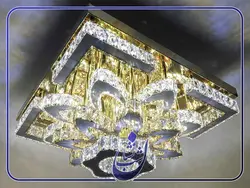 لوستر کریستالی مربعی آفتابگردان، یک محصول شگفت انگیز | فروشگاه شب نشان