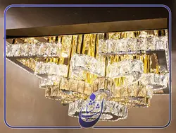 لوستر کریستالی مربعی آفتابگردان، یک محصول شگفت انگیز | فروشگاه شب نشان