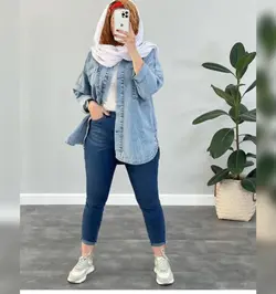 مانتو جین کاغذی کد:445