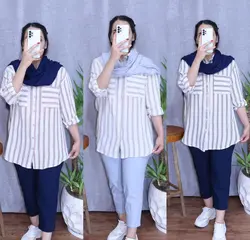 مانتو راه راه کد:438