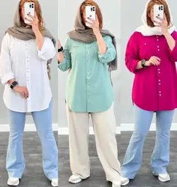 مانتو دکمه دار کد:419