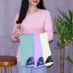 بلوز آستین بلند ساده پنبه کد : 519 - بوتیک شقایق