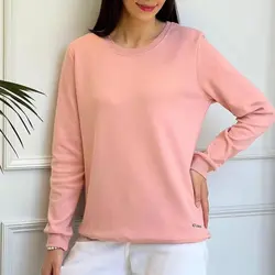 بلوز آستین بلند ساده پنبه کد : 519 - بوتیک شقایق