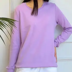 بلوز آستین بلند ساده پنبه کد : 519 - بوتیک شقایق