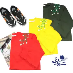 بلوز سرشونه گلدوزی