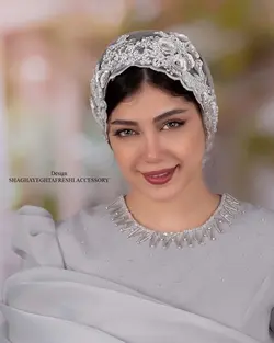 خرید آنلاین توربان مجلسی کد 1963 | مزون شقایق تفرشی