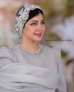 خرید آنلاین توربان مجلسی کد 1963 | مزون شقایق تفرشی