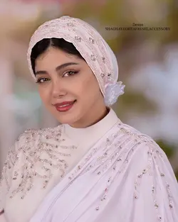 خرید آنلاین توربان مجلسی کد 1956 | مزون شقایق تفرشی