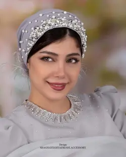 خرید آنلاین توربان مجلسی کد 1962 | مزون شقایق تفرشی