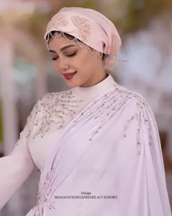 خرید آنلاین توربان مجلسی کد 1957 | مزون شقایق تفرشی