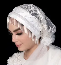 خرید آنلاین توربان مجلسی کد 1991 | مزون شقایق تفرشی