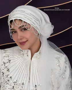 خرید آنلاین توربان توردار مجلسی کد 2023 | مزون شقایق تفرشی