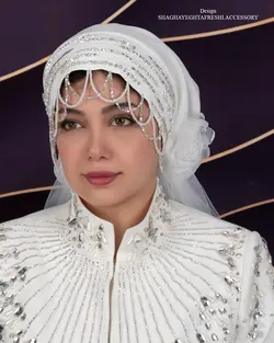 خرید آنلاین توربان توردار مجلسی کد 2023 | مزون شقایق تفرشی