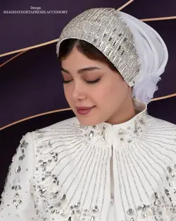 خرید آنلاین توربان مجلسی کد 2018 | مزون شقایق تفرشی