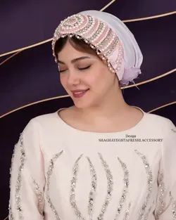 خرید آنلاین توربان مجلسی کد 2006 | مزون شقایق تفرشی