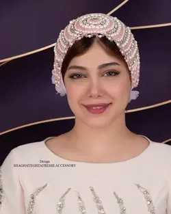 خرید آنلاین توربان مجلسی کد 2006 | مزون شقایق تفرشی