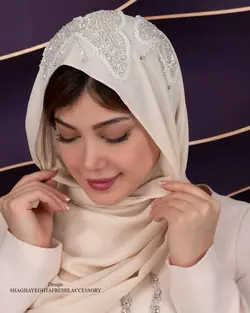 خرید آنلاین توربان مجلسی کد 1996 | مزون شقایق تفرشی